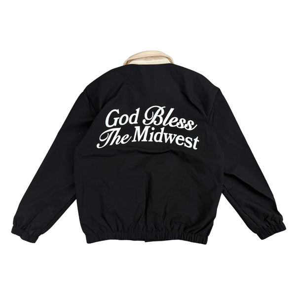 God Bless The Midwest Nylon Jacket - Black – MADE MOBB