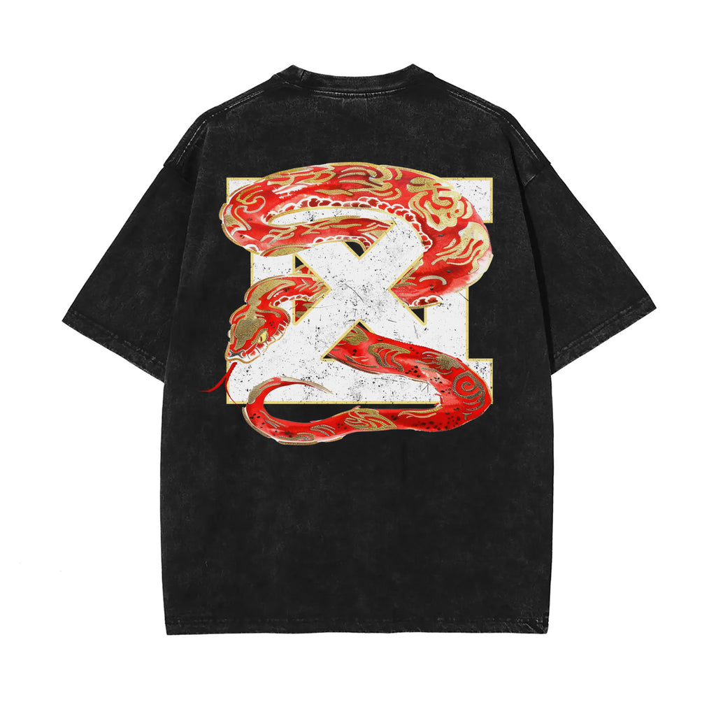 MFH Men's Snake Print T-Shirt - 100% Cotton Army Style Tee, Size M, Lightweight & Breathable