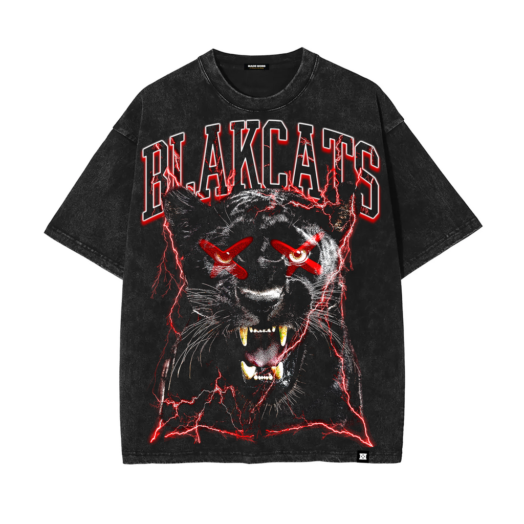 FerociTees Men's Velvet Thunder Brooklyn T-Shirt - Black, Medium, 100% Cotton