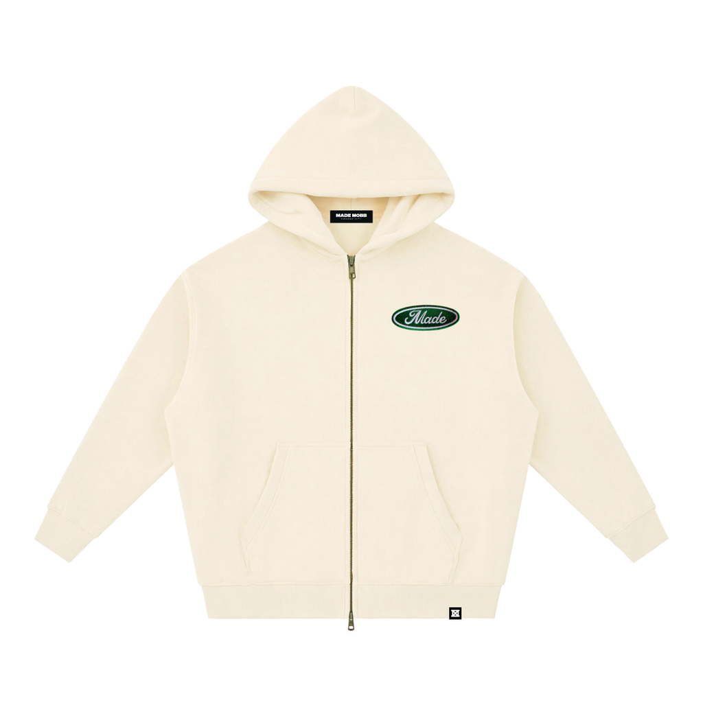 Made Full Zip Crop Hoodie