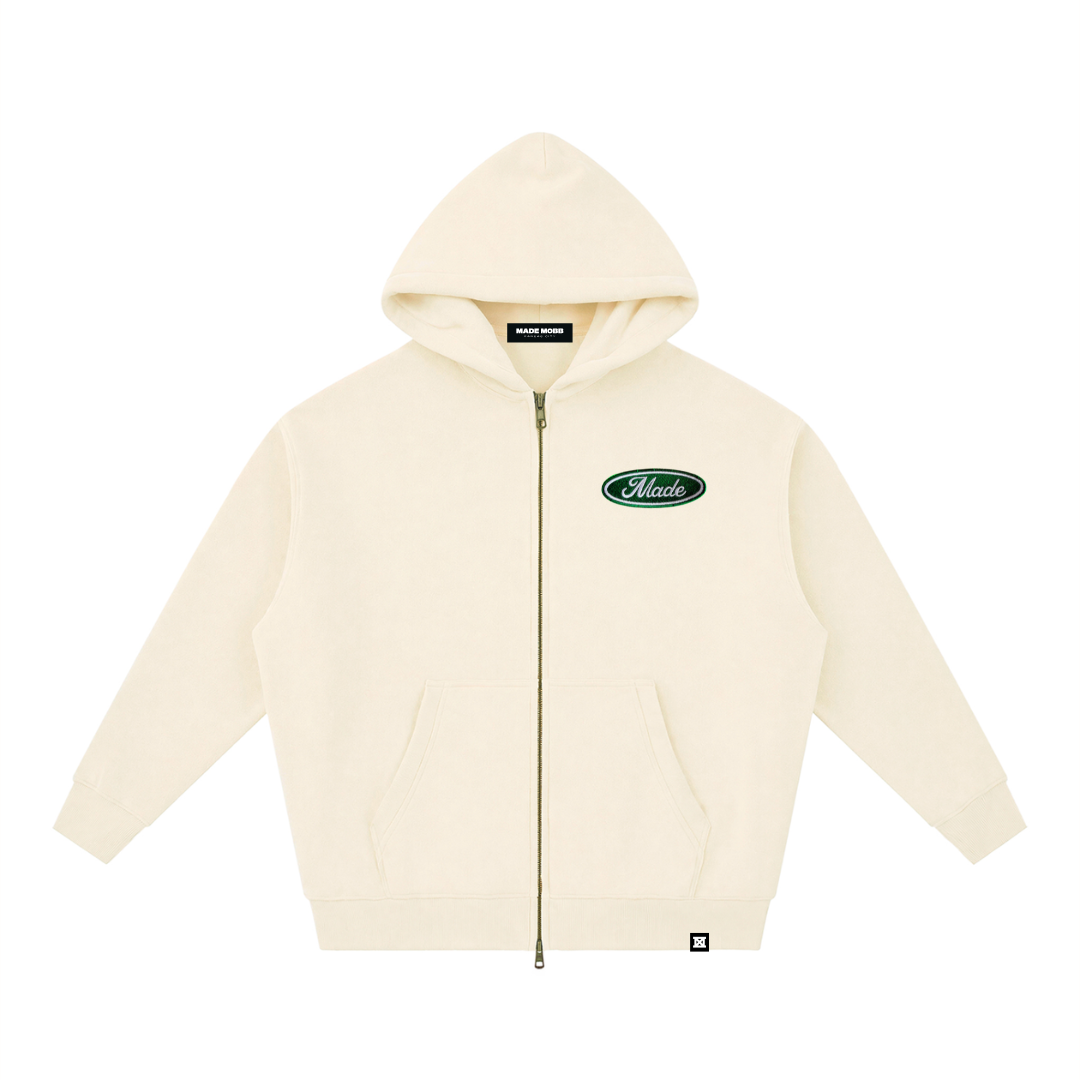 Made Full Zip Crop Hoodie