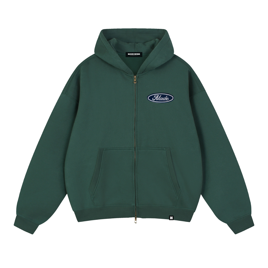 Made Full Zip Crop Hoodie