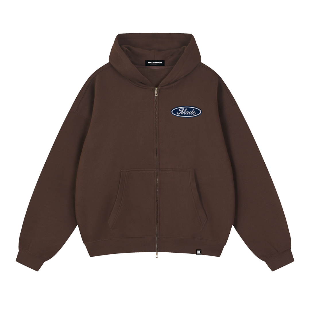 Made Full Zip Crop Hoodie