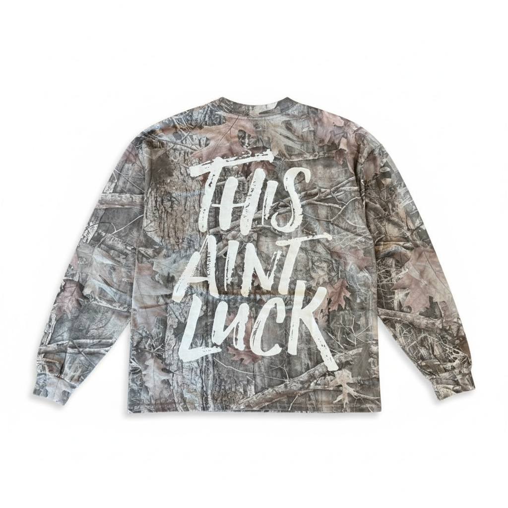 This Ain't Luck LS Tee - Camo