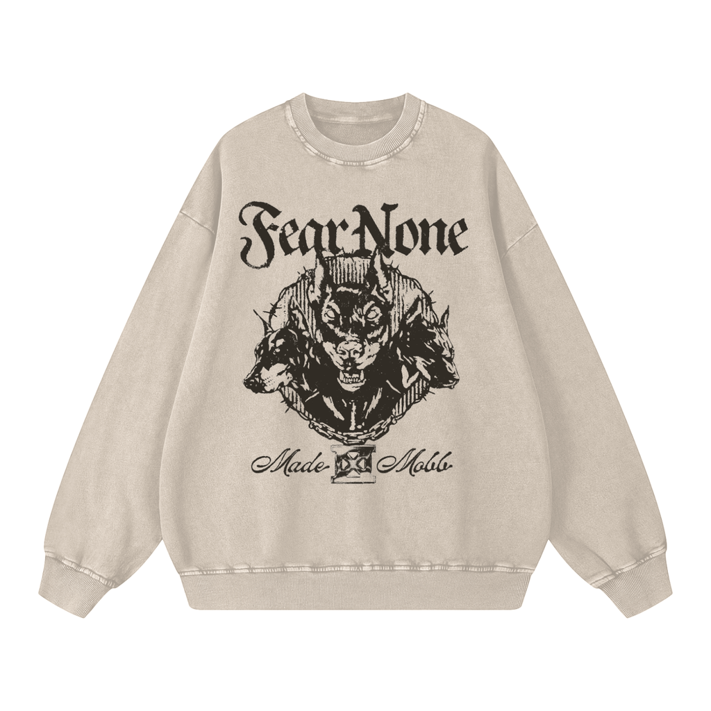 Fear None Crewneck - Cream - UNDERGROUND