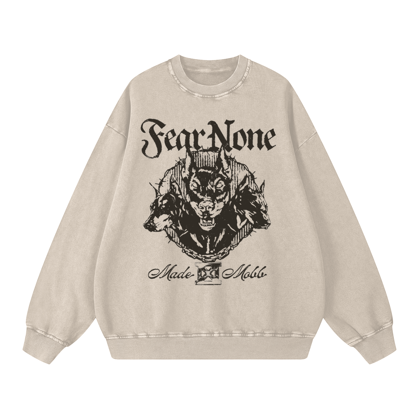 Fear None Crewneck - Cream - UNDERGROUND