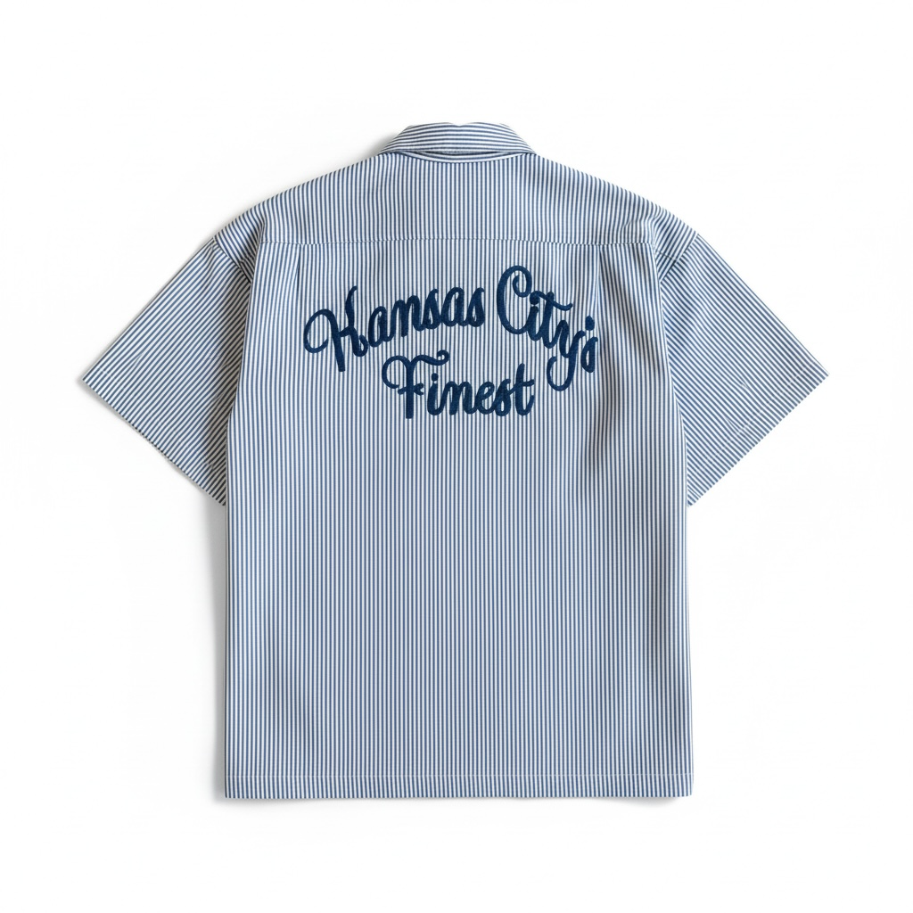 Kansas City's Finest Pinstripe Button Up - Blue