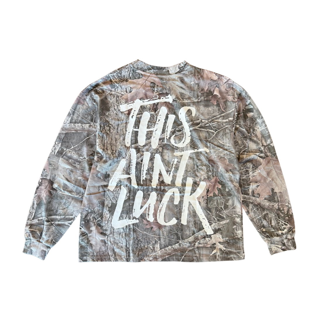 This Ain't Luck LS Tee - Camo