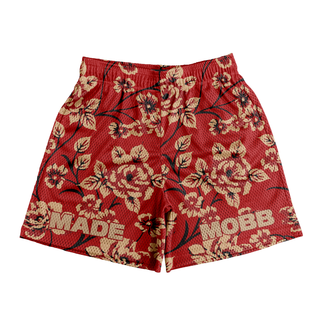 MADE MOBB Shorts - Red Garden