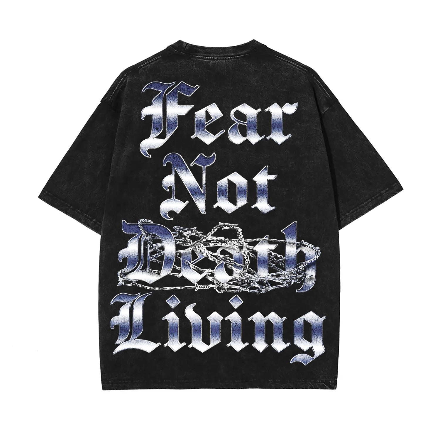 FEAR NOT Rib Tee - Black
