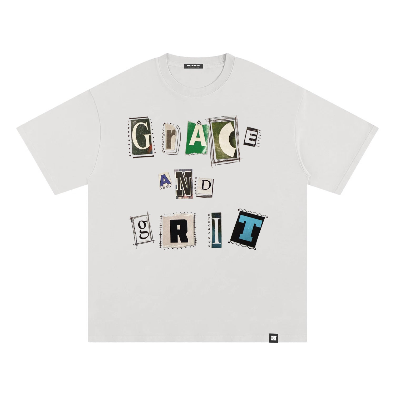 Grace & Grit Framework Tee - White - River MaKenzi X MADE MOBB