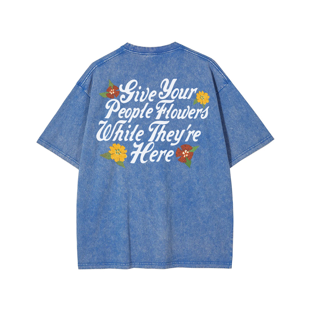 May Flowers Tee - Sky Blue
