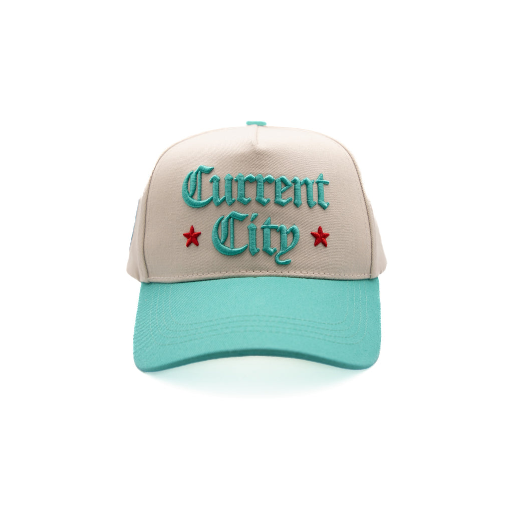 Current City Snapback - Teal/Cream - KC CURRENT X MADE MOBB