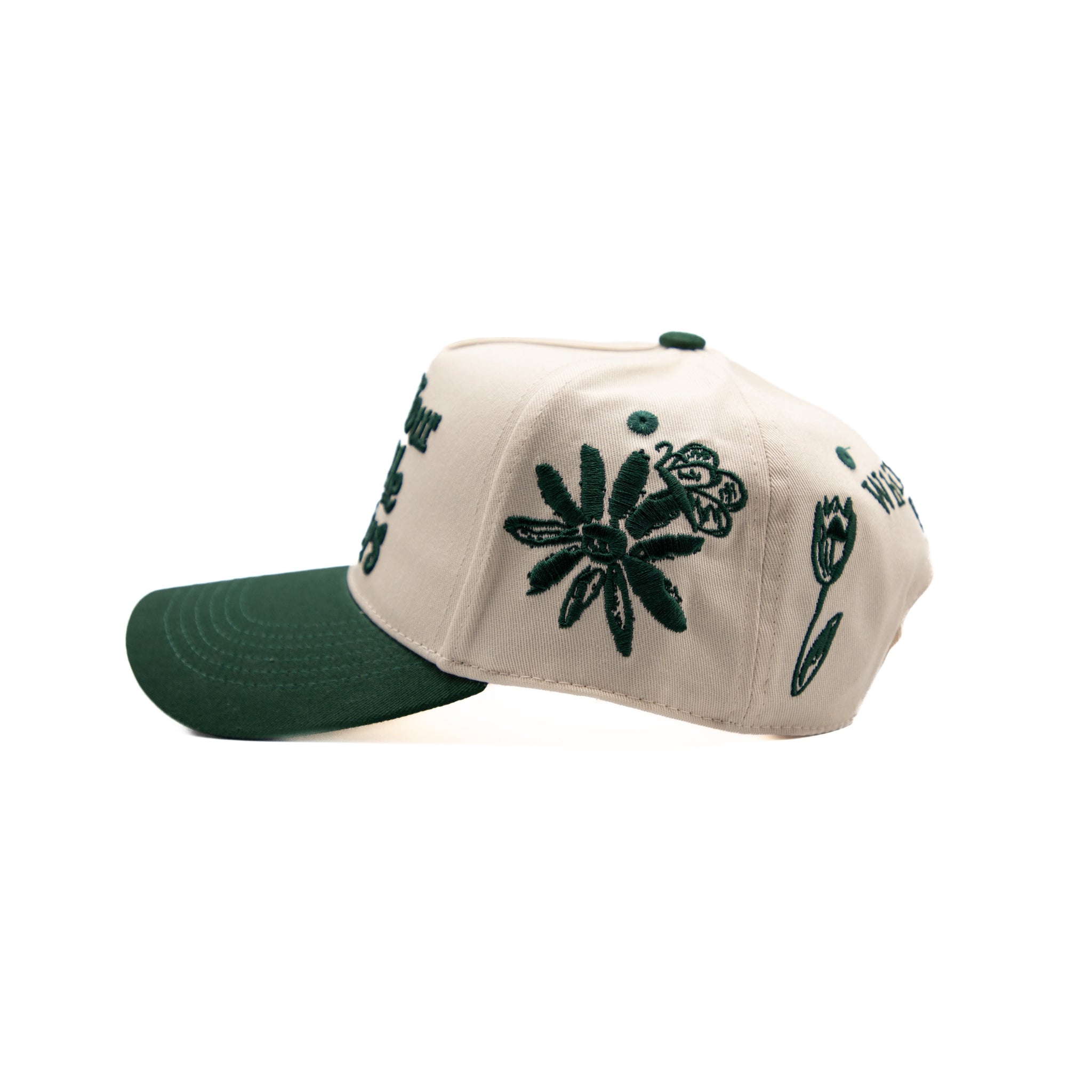 Give Your People Flowers Hat - Forest/Cream