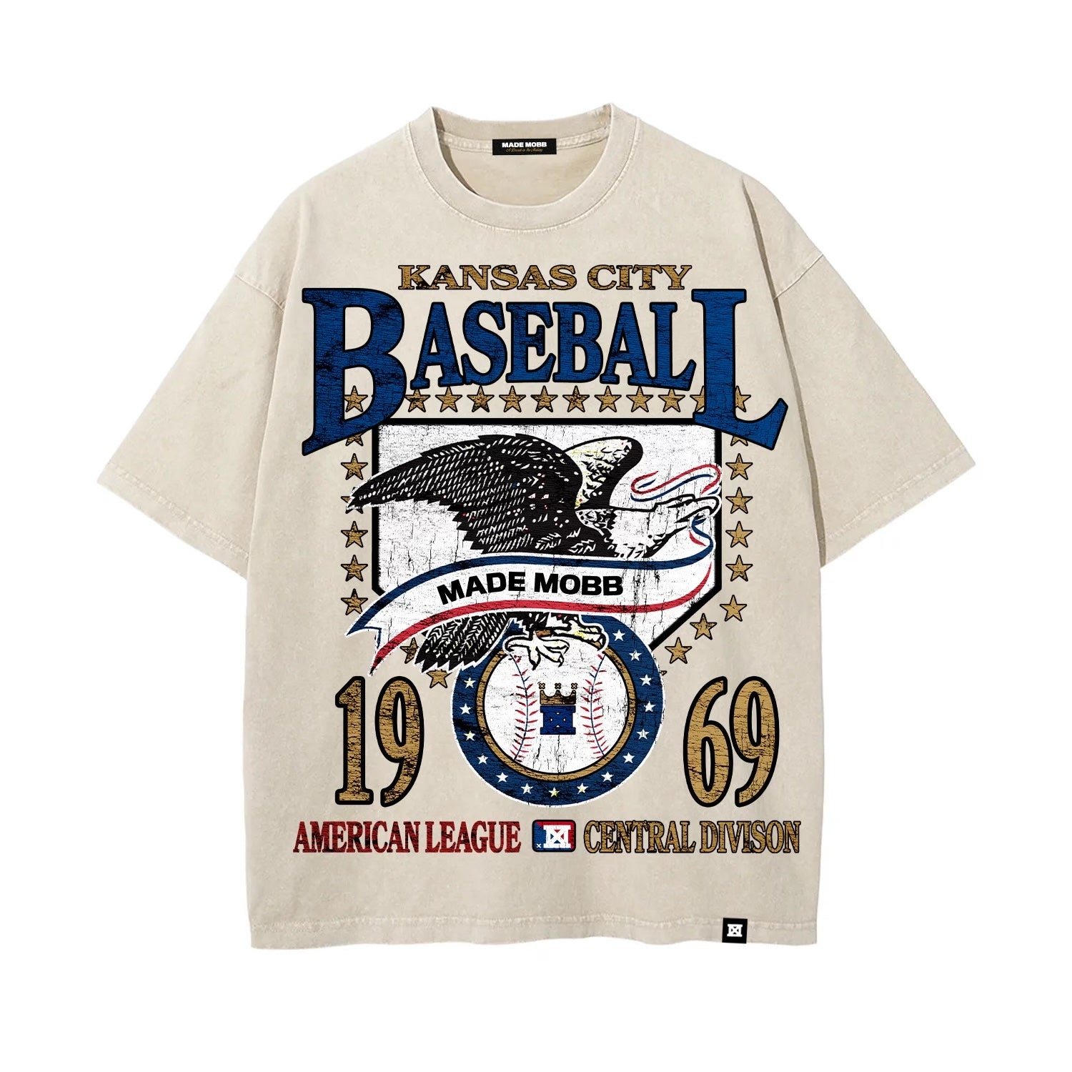 KC Classic Baseball Tee - Cream