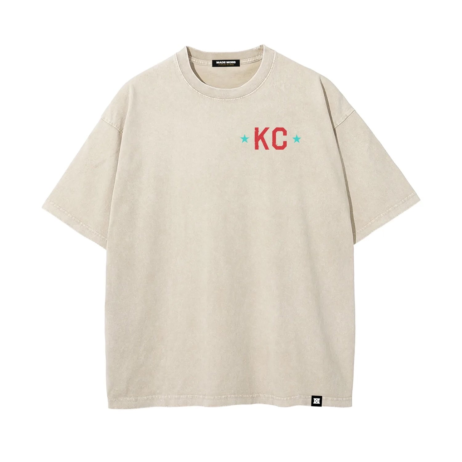 KC Current Teal Mobb Tee - Cream