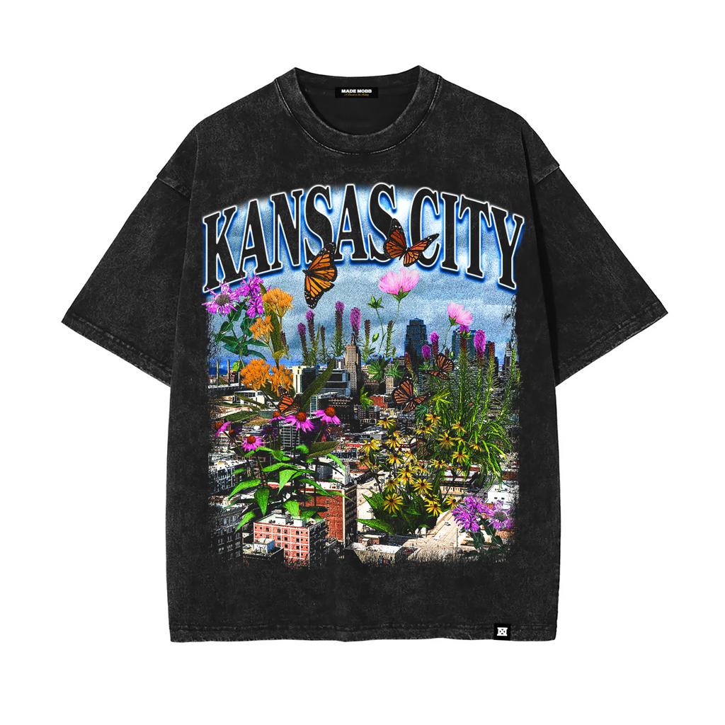 KC Flowers Tee - Black
