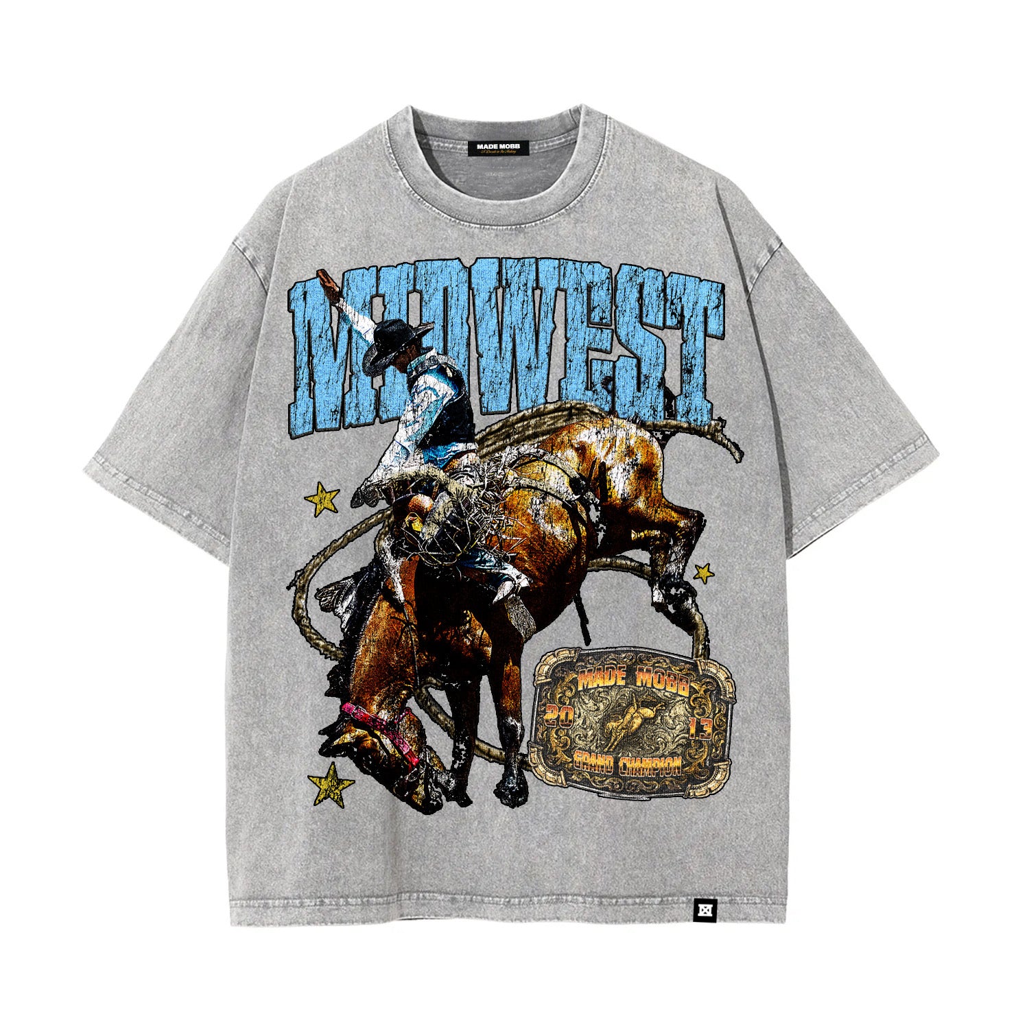 MIDWEST Bronco Buster Tee - Silver