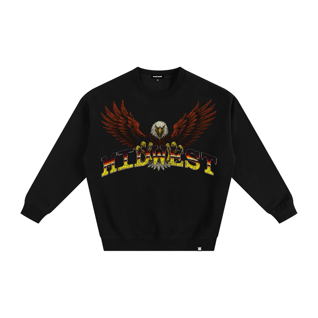 Midwest Eagle Crewneck - Black
