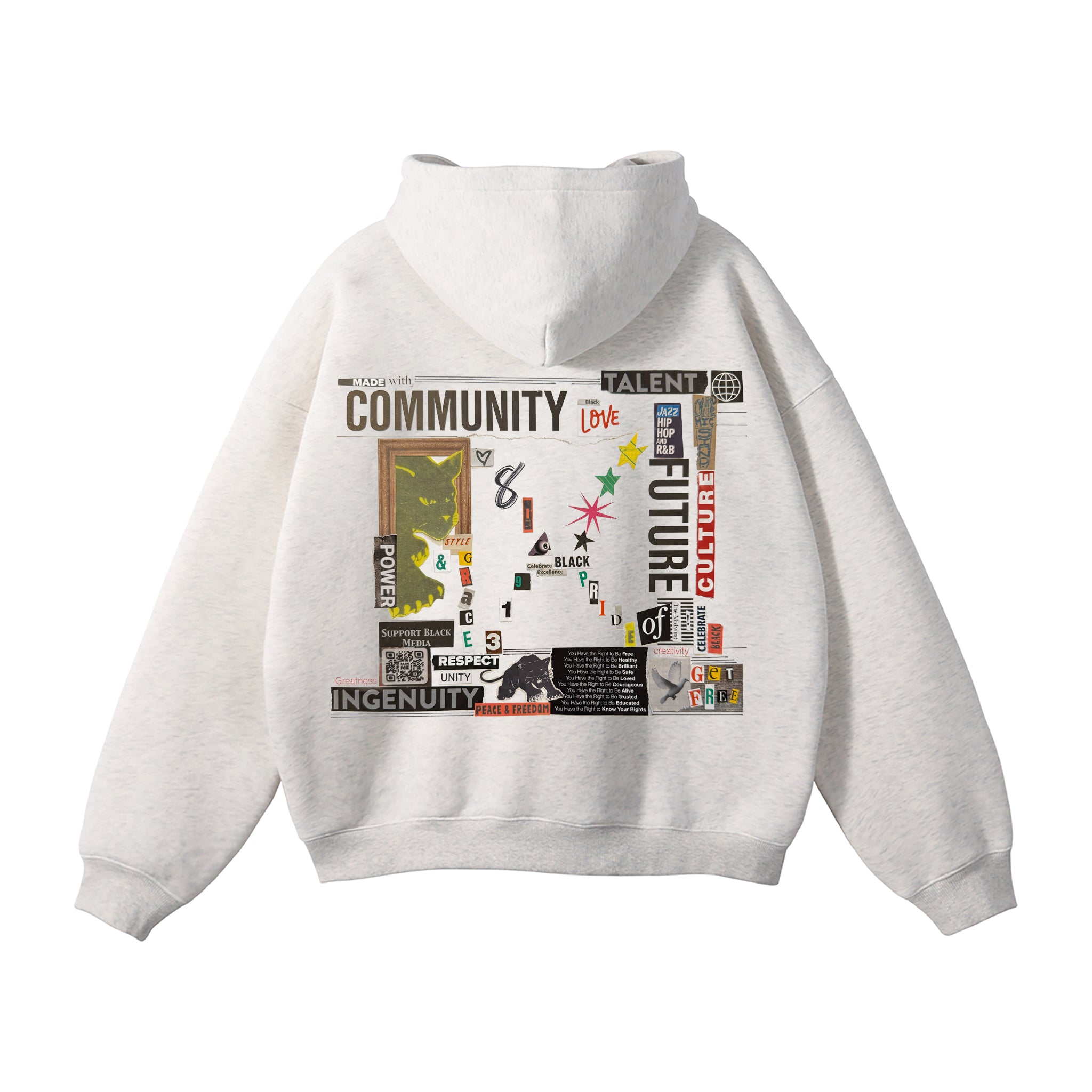 Grace & Grit Black Excellence Hoodie - River MaKenzi X MADE MOBB