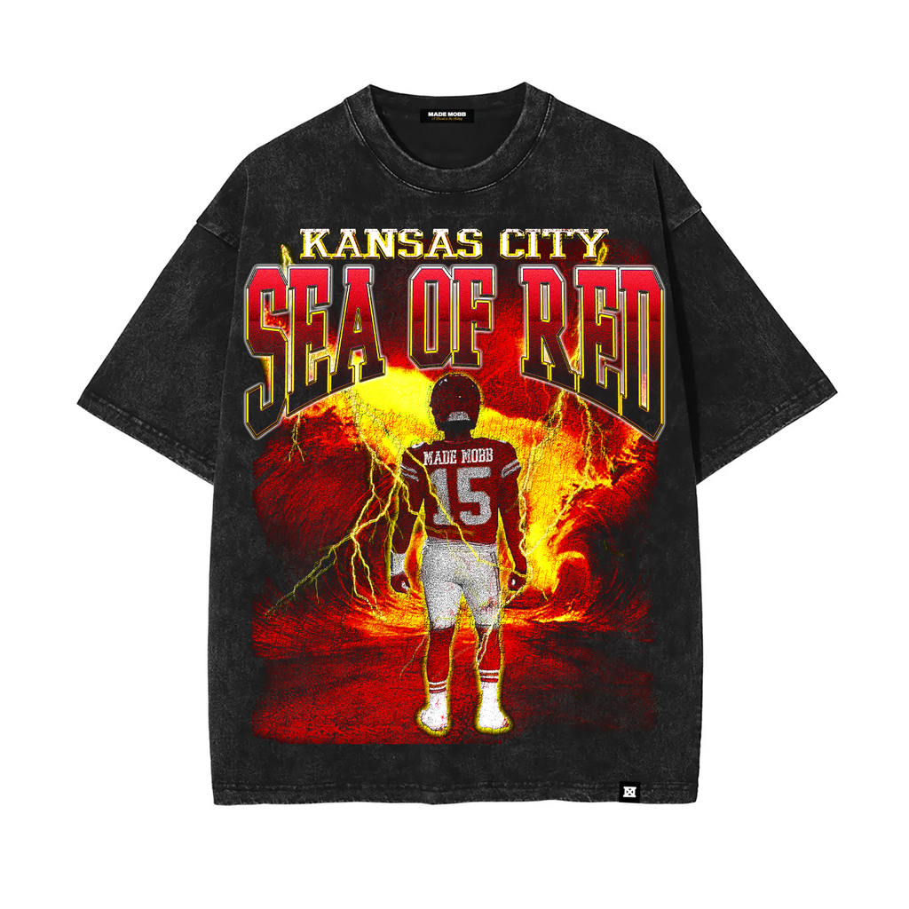 Sea OF Red Tee - Black