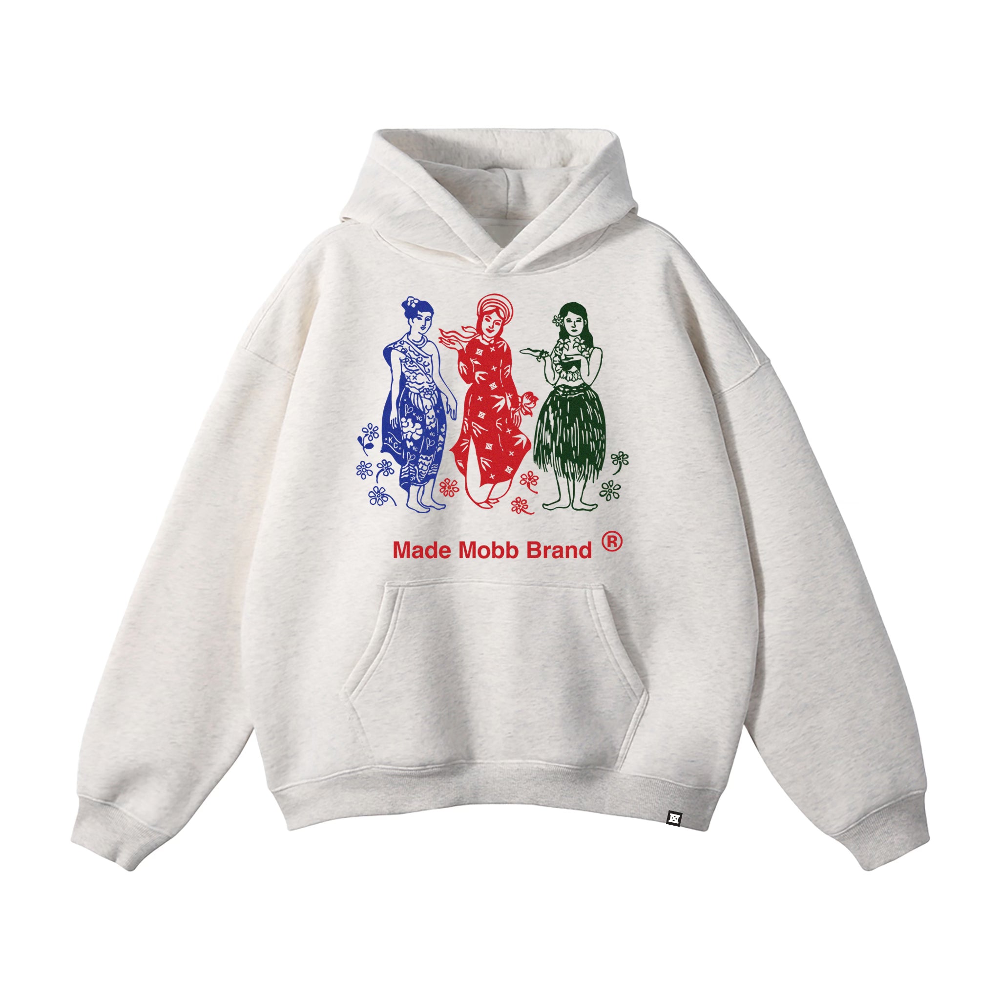3 Ladies Hoodie - Rice Grain