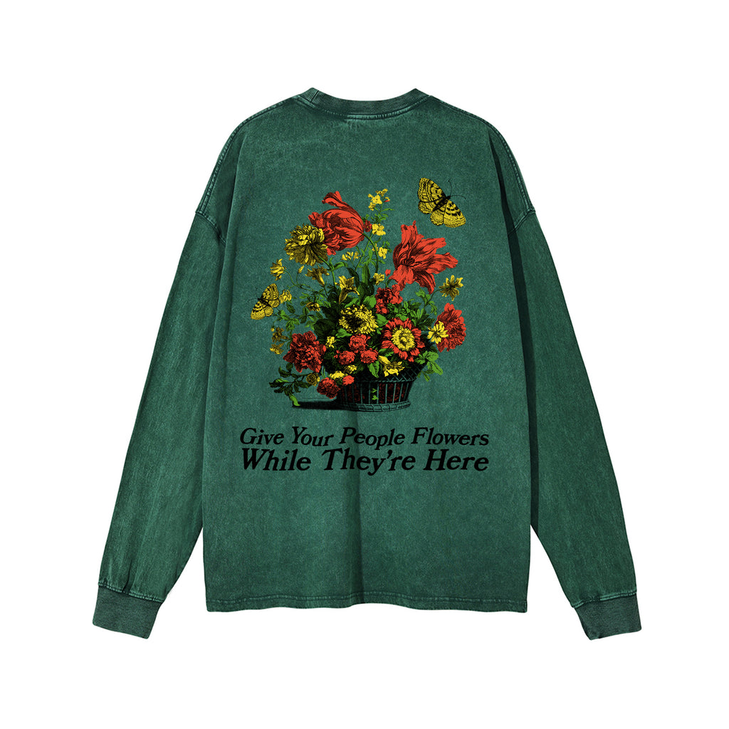 Marigold LS Tee - Evergreen