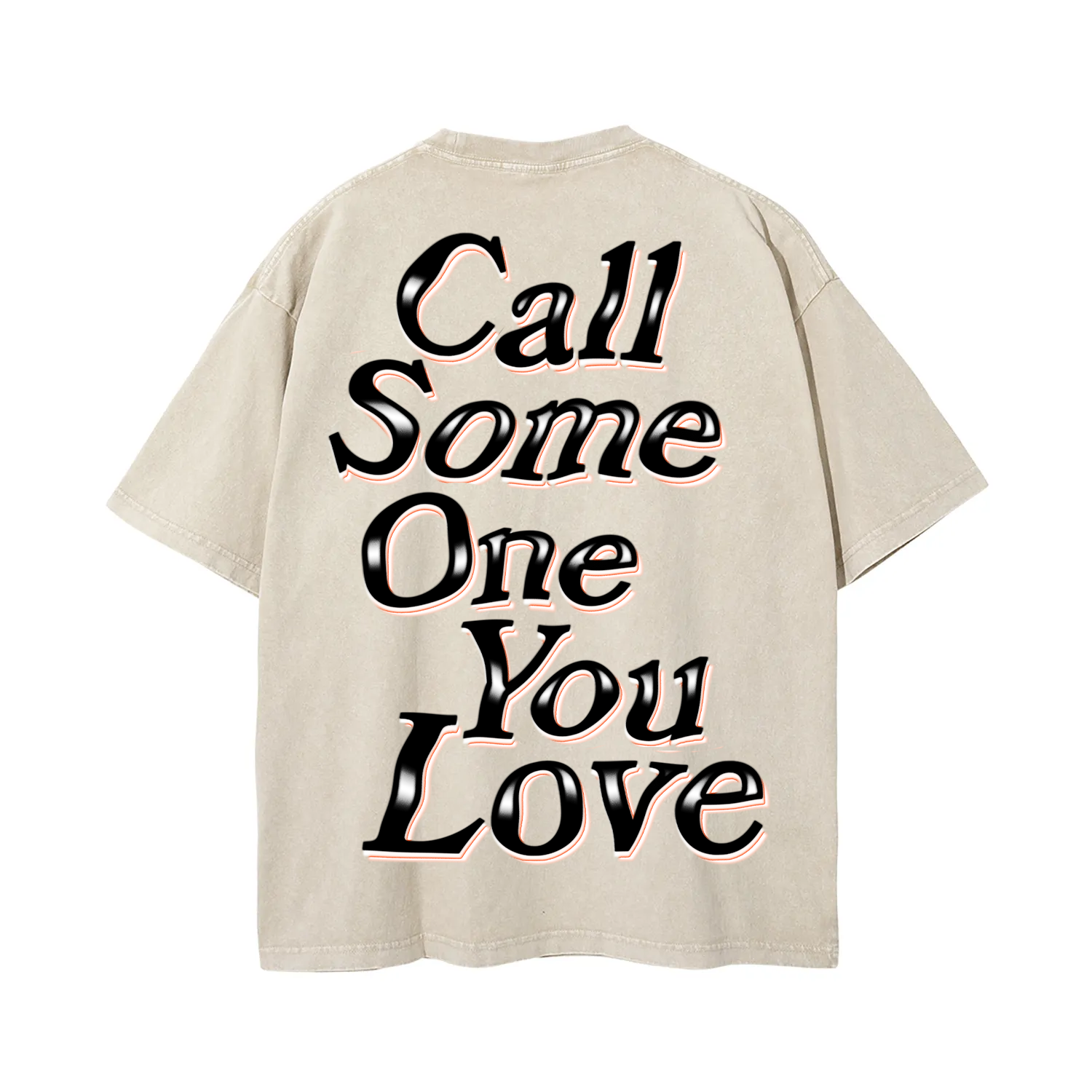 Call Someone You Love Tee - Cream