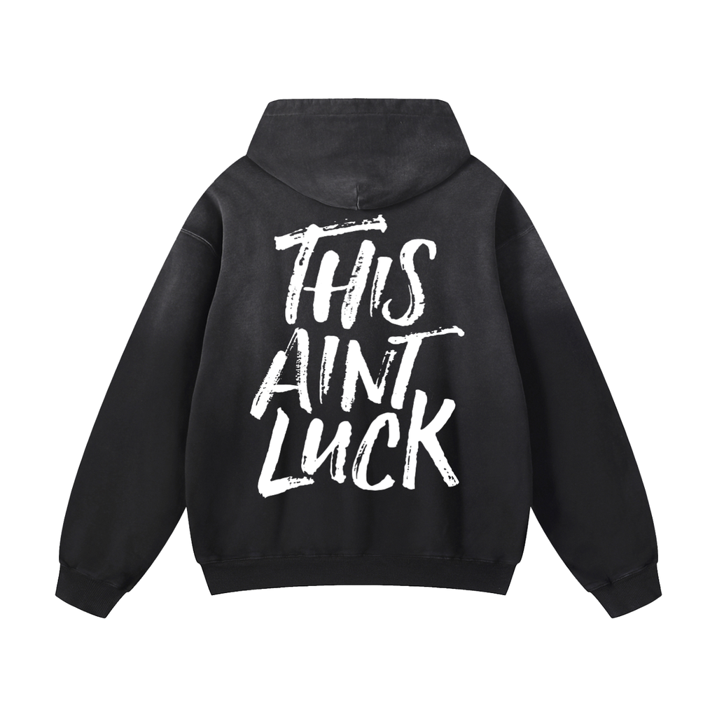 This Ain't Luck Heavyweight Hoodie - Black - UNDERGROUND
