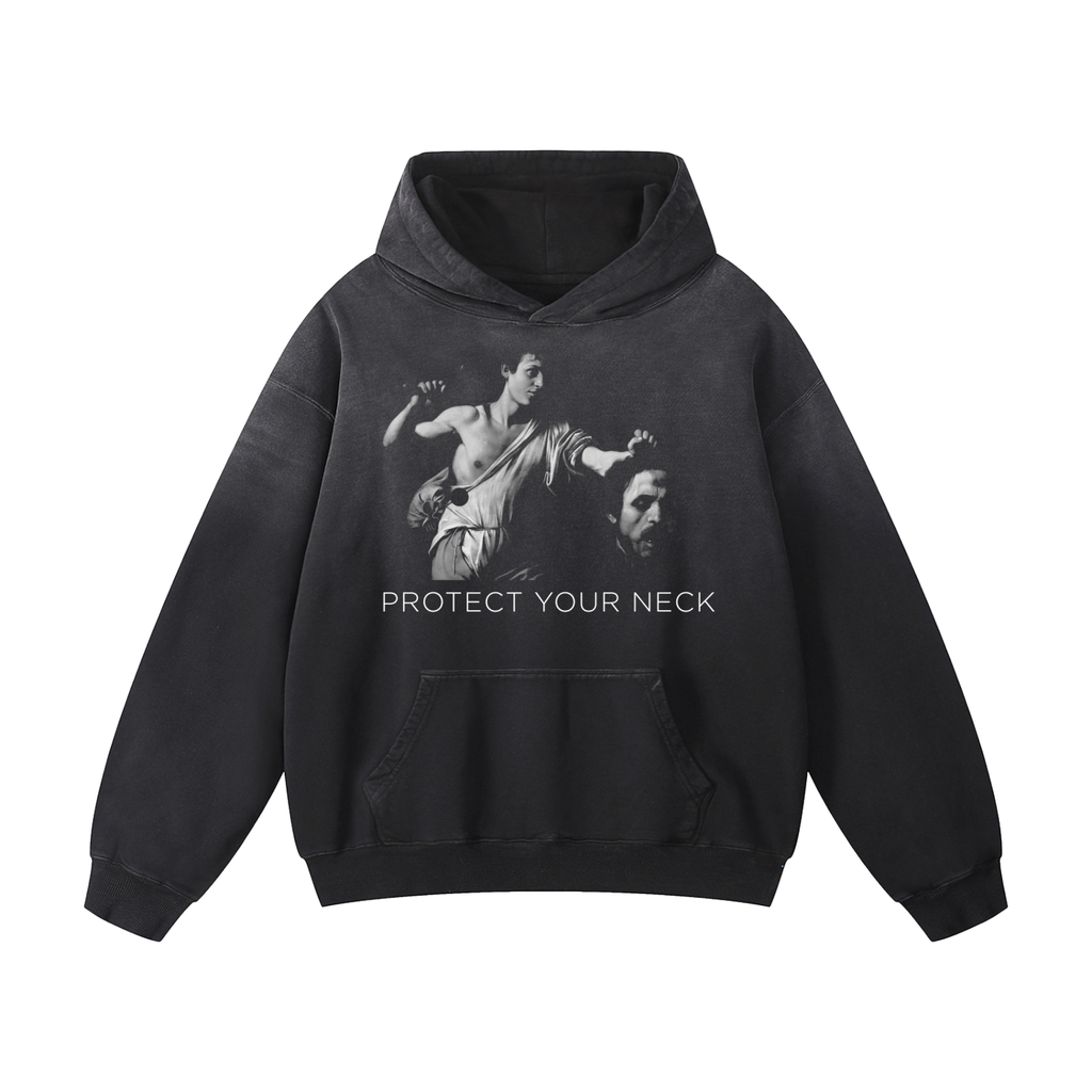 Protect Your Neck Heavyweight Hoodie - Black - UNDERGROUND