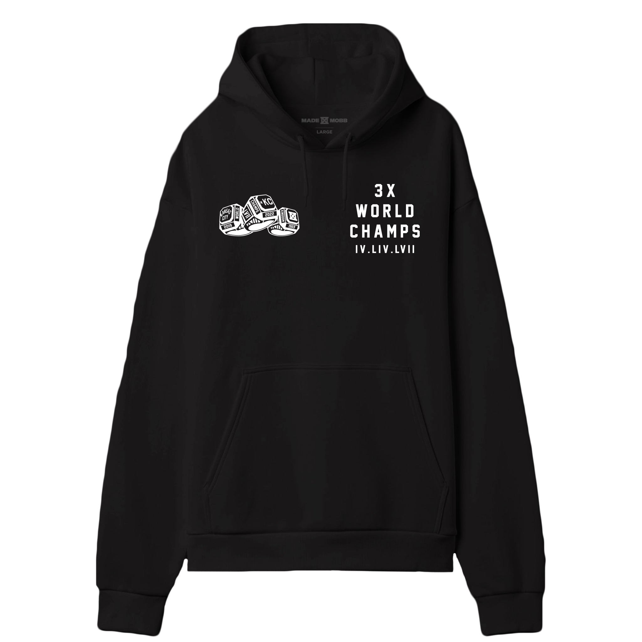 LVII 3X CHAMPS Hoodie - Black