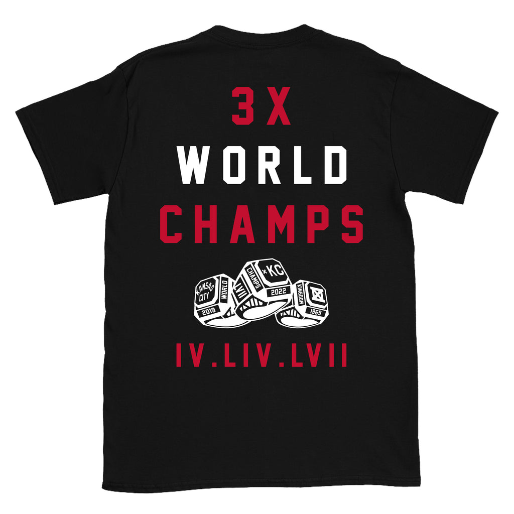 LVII 3X CHAMPS Tee - Black