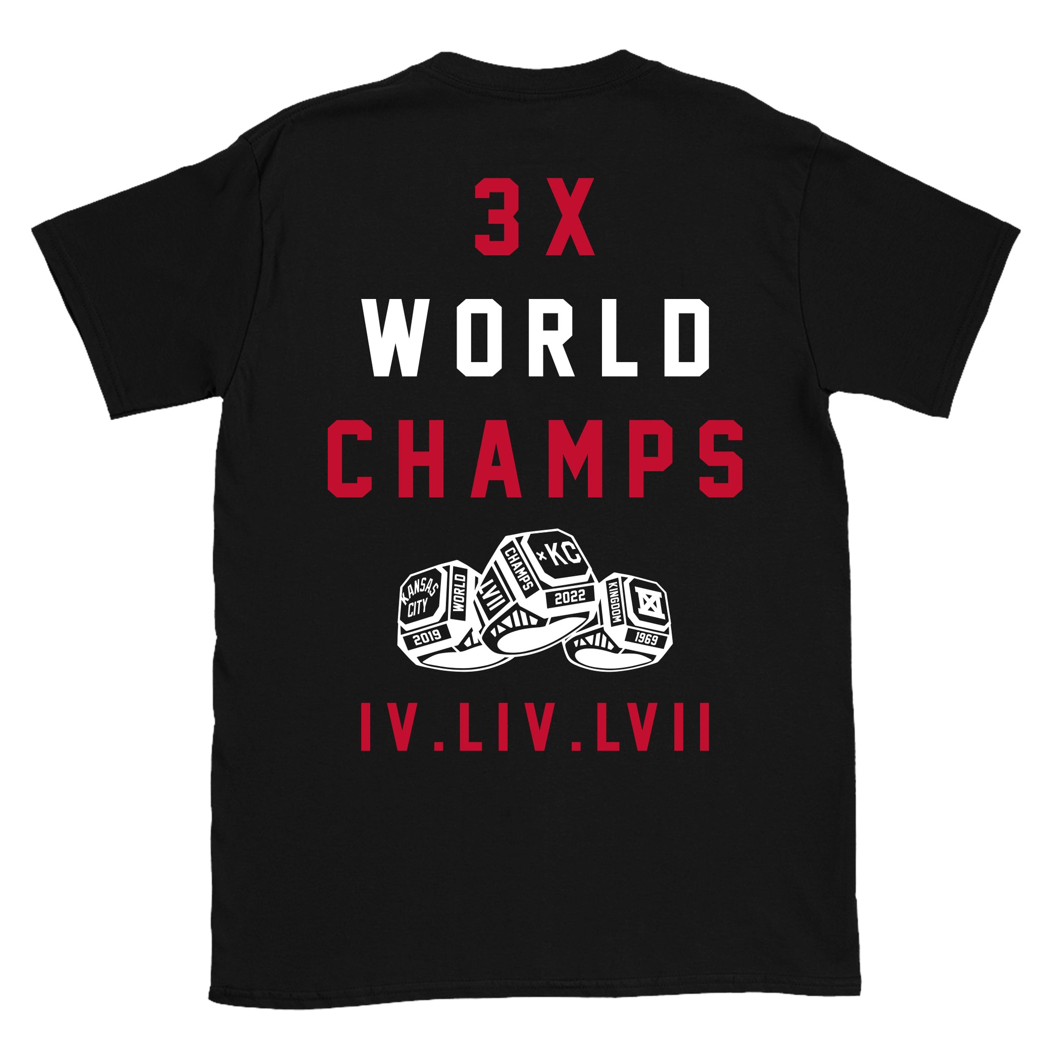 LVII 3X CHAMPS Tee - Black