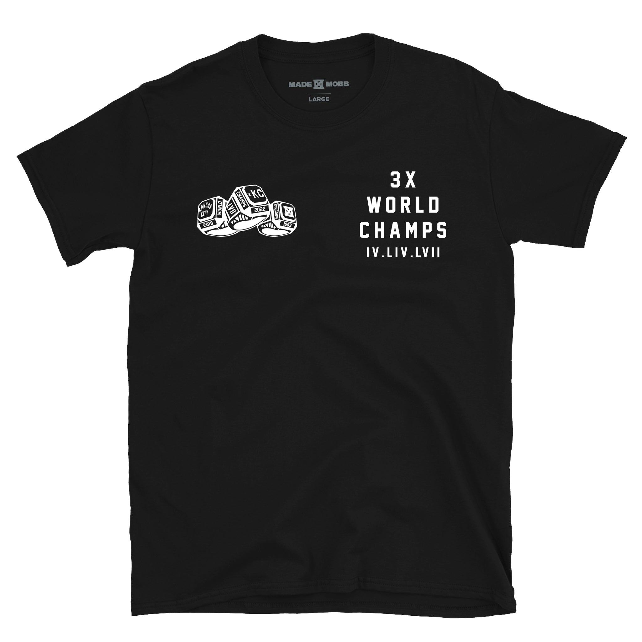LVII 3X CHAMPS Tee - Black