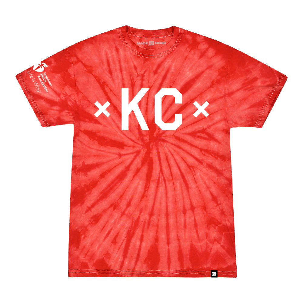 AMERICAN HEART ASSOC.  - Red Tie Dye